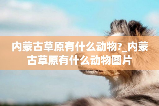內蒙古草原有什么動物?_內蒙古草原有什么動物圖片