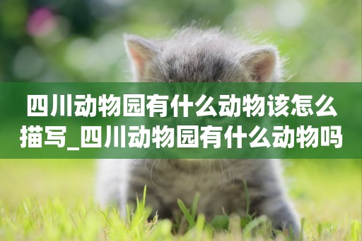 四川動物園有什么動物該怎么描寫_四川動物園有什么動物嗎