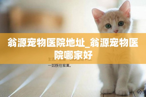翁源寵物醫院地址_翁源寵物醫院哪家好