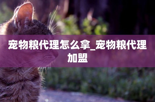 寵物糧代理怎么拿_寵物糧代理加盟