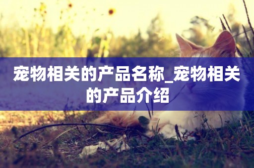 寵物相關的產品名稱_寵物相關的產品介紹