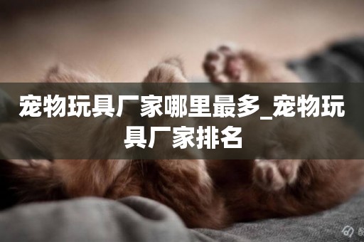 寵物玩具廠家哪里最多_寵物玩具廠家排名