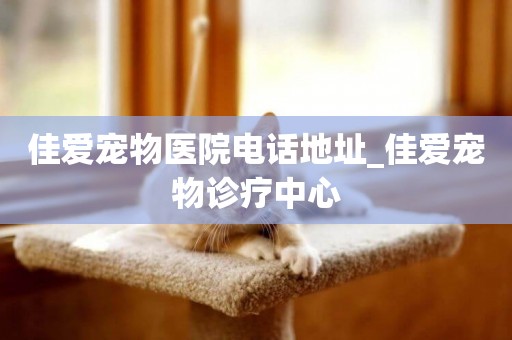 佳愛寵物醫院電話地址_佳愛寵物診療中心