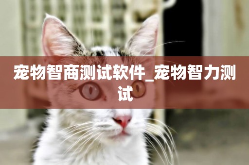 寵物智商測試軟件_寵物智力測試