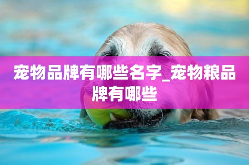 寵物品牌有哪些名字_寵物糧品牌有哪些