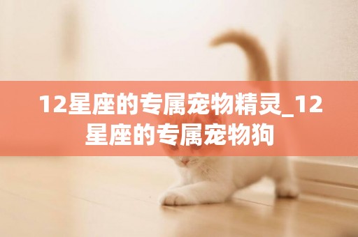 12星座的專屬寵物精靈_12星座的專屬寵物狗