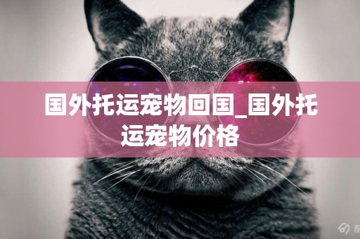 國外托運寵物回國_國外托運寵物價格