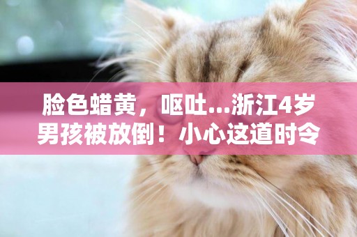 臉色蠟黃，嘔吐...浙江4歲男孩被放倒！小心這道時令家常菜！2~5歲高發 