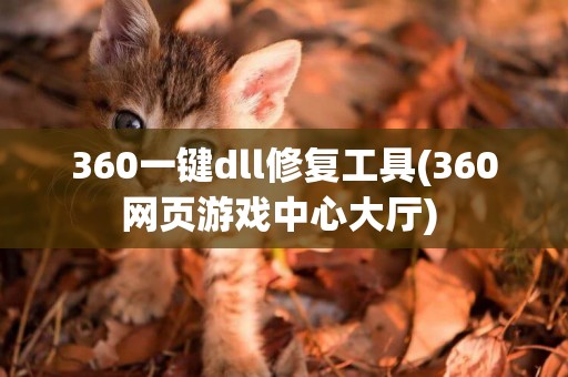 360一鍵dll修復工具(360網頁游戲中心大廳) 