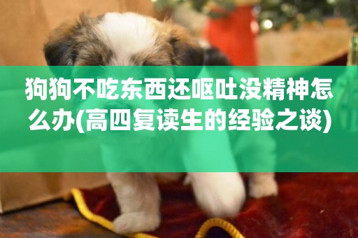 狗狗不吃東西還嘔吐沒精神怎么辦(高四復讀生的經驗之談) 