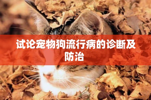 試論寵物狗流行病的診斷及防治 