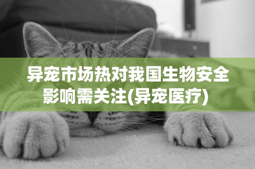 異寵市場熱對我國生物安全影響需關注(異寵醫療) 