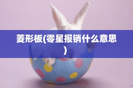 菱形板(零星報銷什么意思) 