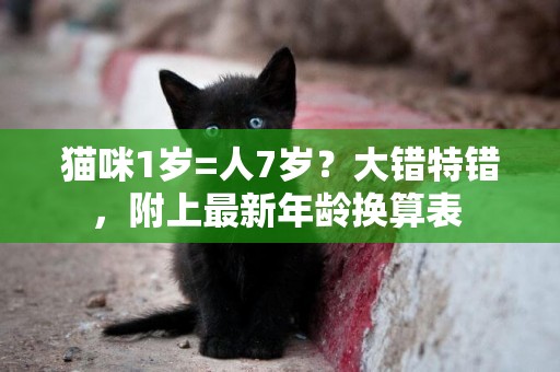 貓咪1歲=人7歲？大錯特錯，附上最新年齡換算表 