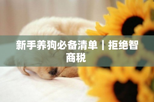 新手養狗必備清單｜拒絕智商稅 