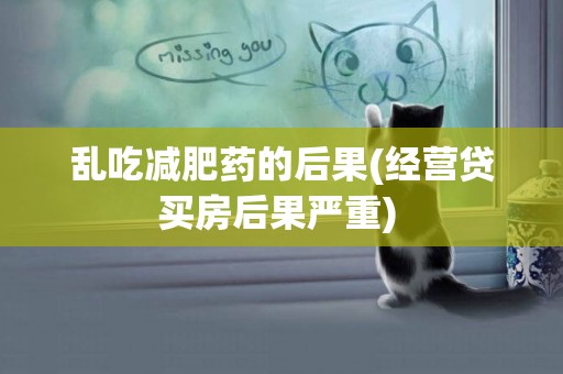 亂吃減肥藥的后果(經營貸買房后果嚴重) 