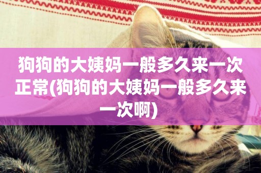 狗狗的大姨媽一般多久來一次正常(狗狗的大姨媽一般多久來一次啊) 