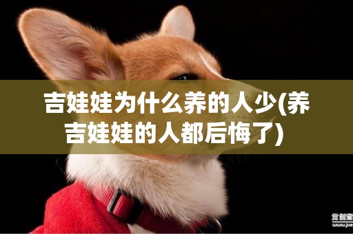 吉娃娃為什么養的人少(養吉娃娃的人都后悔了) 