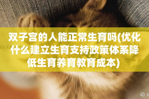 雙子宮的人能正常生育嗎(優化什么建立生育支持政策體系降低生育養育教育成本) 
