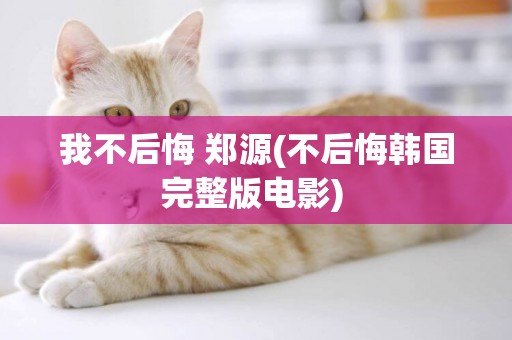 我不后悔 鄭源(不后悔韓國完整版電影) 
