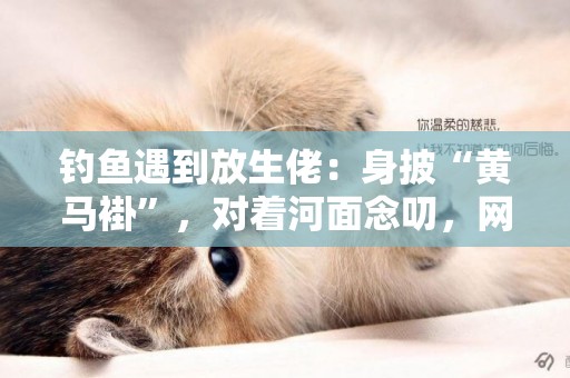 釣魚遇到放生佬：身披“黃馬褂”，對著河面念叨，網友：違法了 