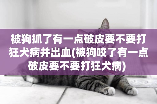 被狗抓了有一點破皮要不要打狂犬病并出血(被狗咬了有一點破皮要不要打狂犬病) 