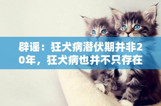 辟謠：狂犬病潛伏期并非20年，狂犬病也并不只存在于狗狗體內 