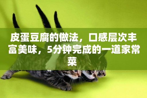 皮蛋豆腐的做法，口感層次豐富美味，5分鐘完成的一道家常菜 