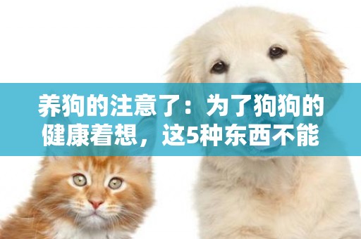養狗的注意了：為了狗狗的健康著想，這5種東西不能喝 