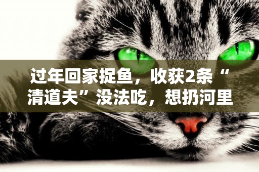 過年回家捉魚，收獲2條“清道夫”沒法吃，想扔河里被朋友喊停 