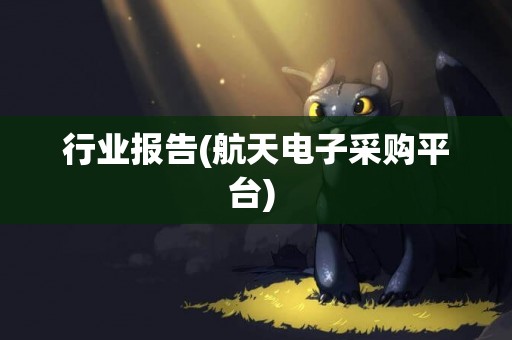 行業報告(航天電子采購平臺) 