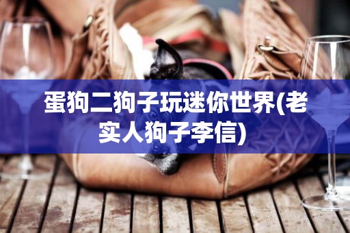 蛋狗二狗子玩迷你世界(老實人狗子李信) 