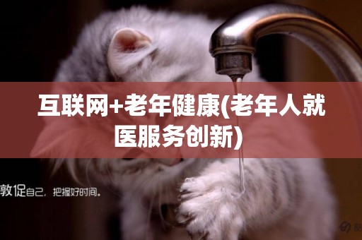 互聯網+老年健康(老年人就醫服務創新) 