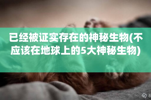 已經被證實存在的神秘生物(不應該在地球上的5大神秘生物) 