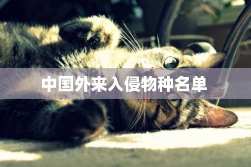 中國外來入侵物種名單 