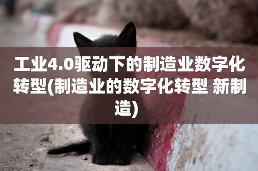 工業4.0驅動下的制造業數字化轉型(制造業的數字化轉型 新制造) 