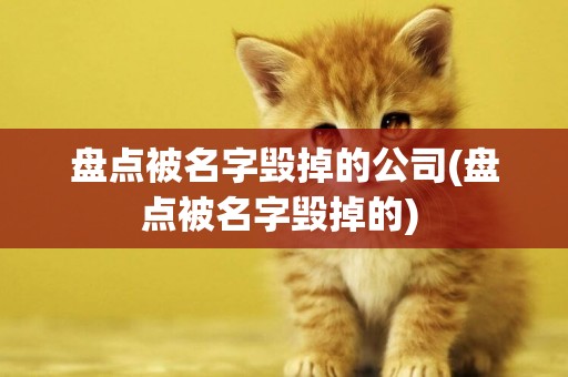 盤點被名字毀掉的公司(盤點被名字毀掉的) 