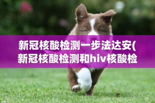 新冠核酸檢測一步法達安(新冠核酸檢測和hiv核酸檢測一樣嗎) 