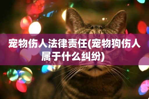 寵物傷人法律責任(寵物狗傷人屬于什么糾紛) 