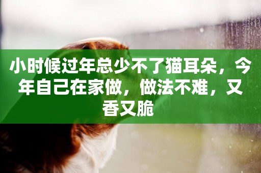 小時候過年總少不了貓耳朵，今年自己在家做，做法不難，又香又脆 