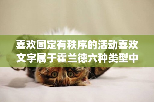 喜歡固定有秩序的活動喜歡文字屬于霍蘭德六種類型中的哪一種(如果可以這樣愛) 