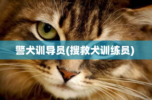 警犬訓導員(搜救犬訓練員) 