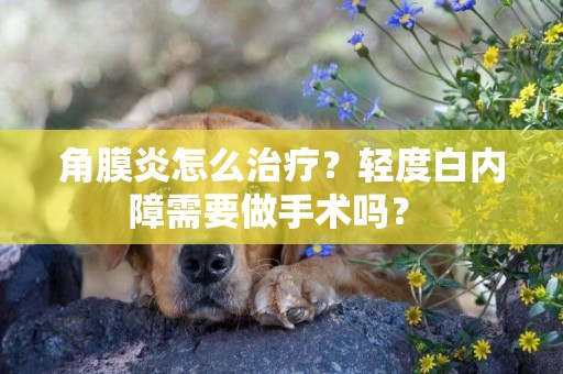 角膜炎怎么治療?輕度白內障需要做手術嗎? 角膜炎怎么治療?輕度白內障需要做手術嗎?