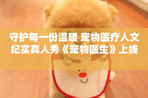 守護每一份溫暖 寵物醫療人文紀實真人秀《寵物醫生》上線 