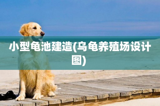 小型龜池建造(烏龜養殖場設計圖) 