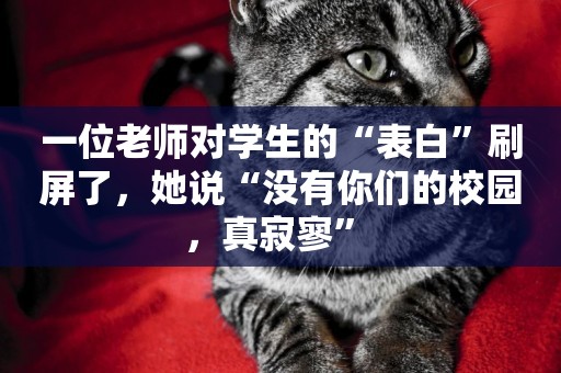 一位老師對學生的“表白”刷屏了，她說“沒有你們的校園，真寂寥” 