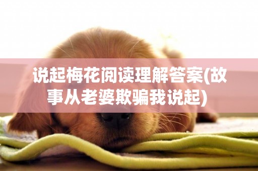 說起梅花閱讀理解答案(故事從老婆欺騙我說起) 