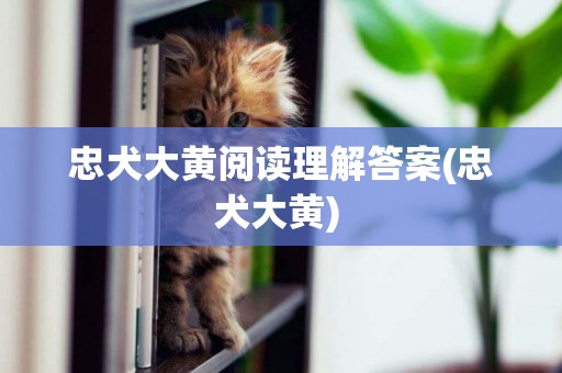 忠犬大黃閱讀理解答案(忠犬大黃) 