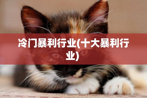 冷門暴利行業(十大暴利行業) 
