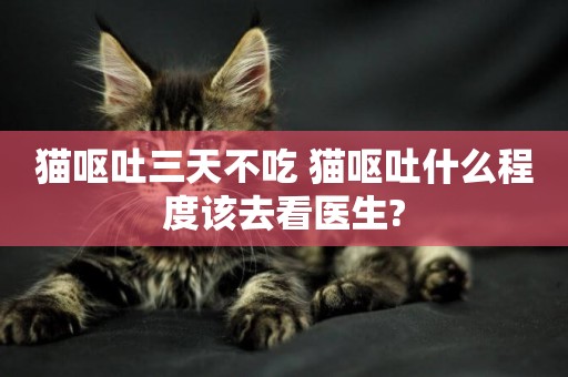 貓嘔吐三天不吃 貓嘔吐什么程度該去看醫生?